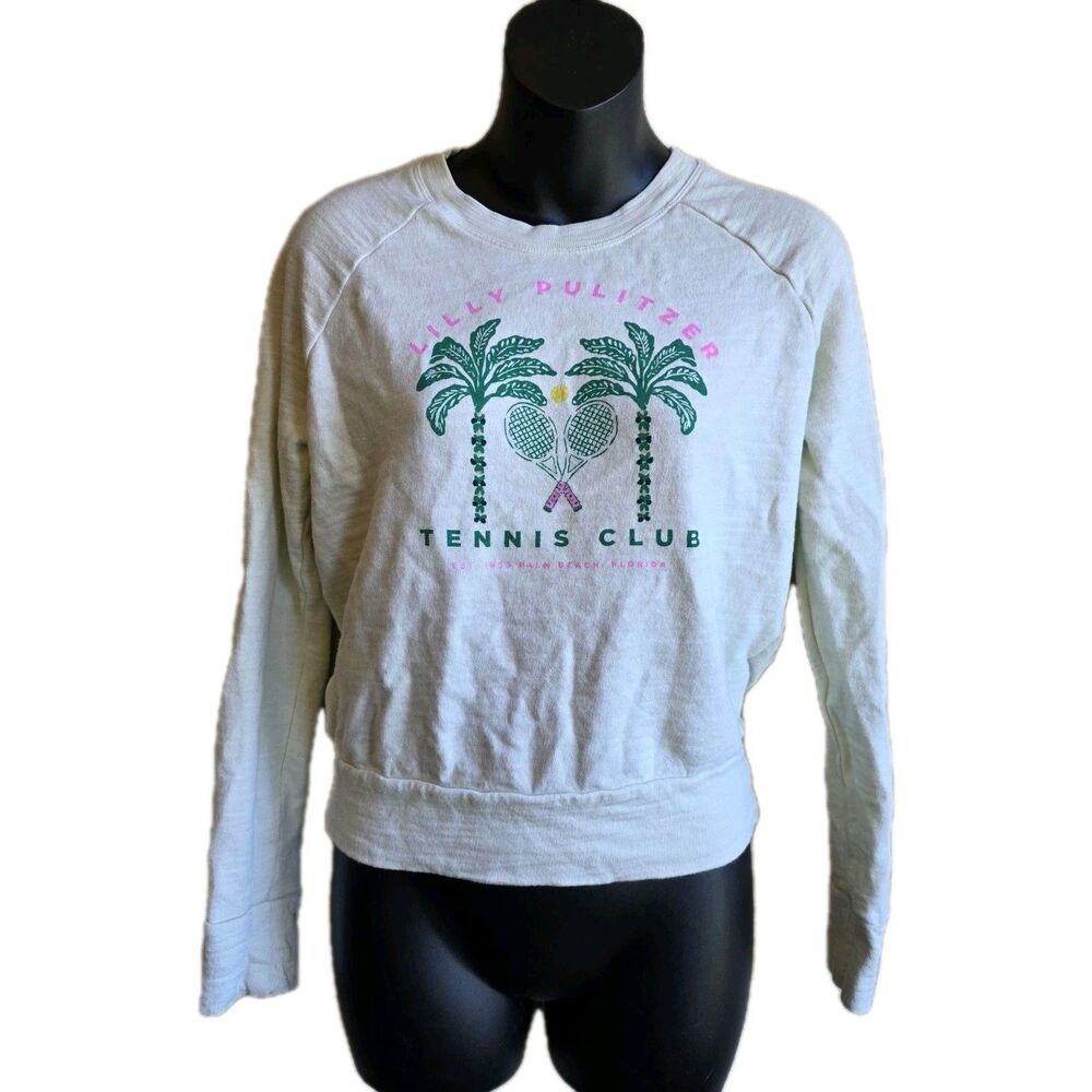 Lilly Pulitzer XXS Rapallo Cotton Pullover Top Sweater Green Palm Beach Tennis